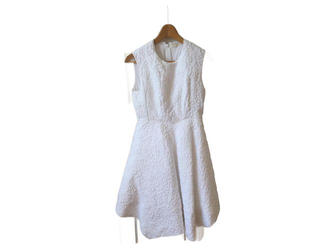 Autre Marque Vestido DELPOZO T.FR 36 Algodón Blanco