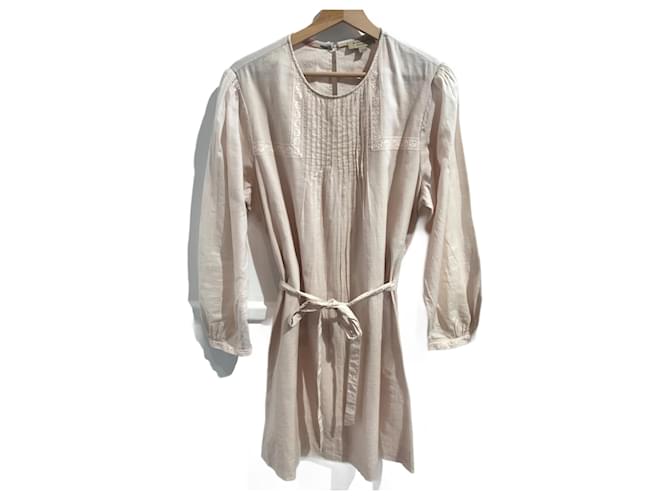Robes BURBERRY.UK 14 cotton Coton Rose  ref.1155100