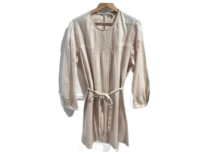 Vestido BURBERRY T.UK 14 de algodón Rosa