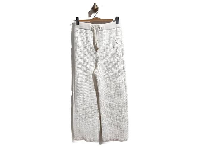 BALMAIN  Trousers T.fr 36 cloth White  ref.1155107