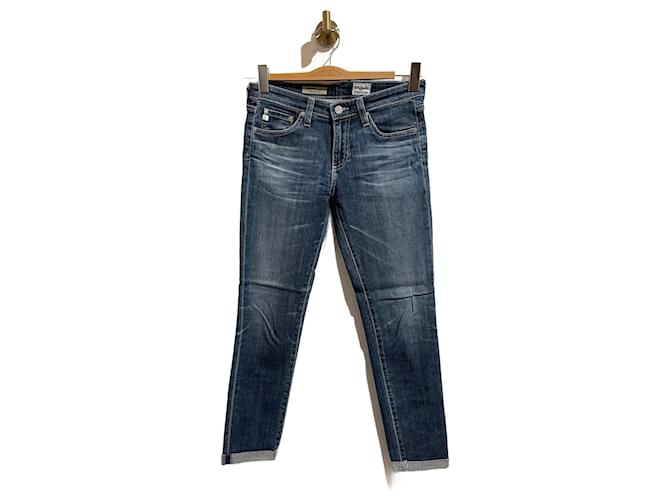 Autre Marque AG ADRIANO GOLDSCHMIED Jeans T.US 26 cotton Coton Bleu  ref.1155128