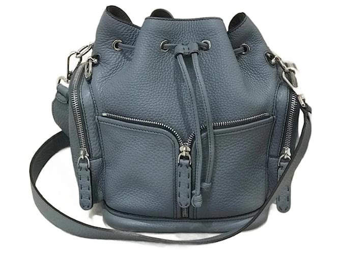 FENDI Handtaschen T.  Leder Blau  ref.1155129
