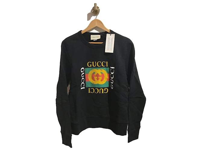 GUCCI  Knitwear T.International XS Cotton Black  ref.1155130