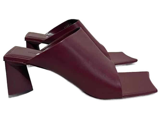 BALENCIAGA  Sandals T.eu 40 leather Dark red  ref.1155168