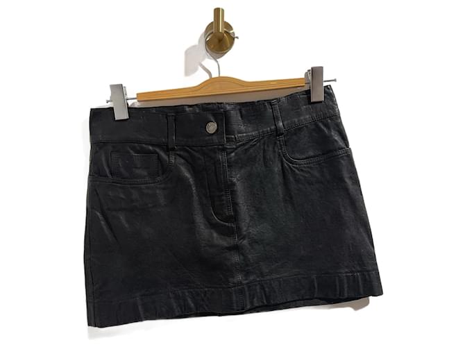 DOLCE & GABBANA  Skirts T.International L Leather Black  ref.1155180