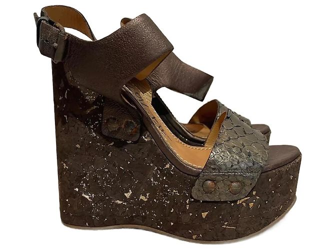 Sandali LANVIN T.EU 38 Pelle Marrone