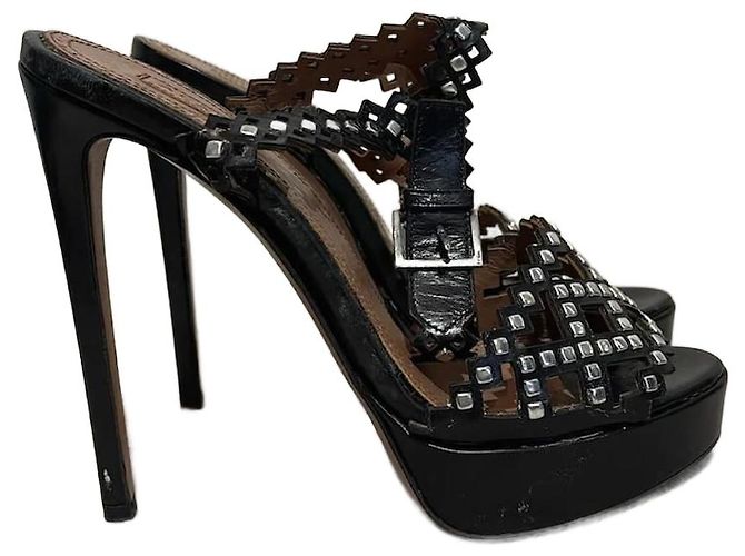 Alaïa Sandali ALAIA T.EU 37 Pelle Nero