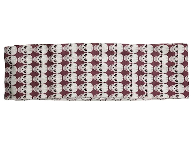 Foulard cruzado tipo bufanda larga morado con estampado de calaveras de Thomas Wylde Púrpura Algodón  ref.1155268