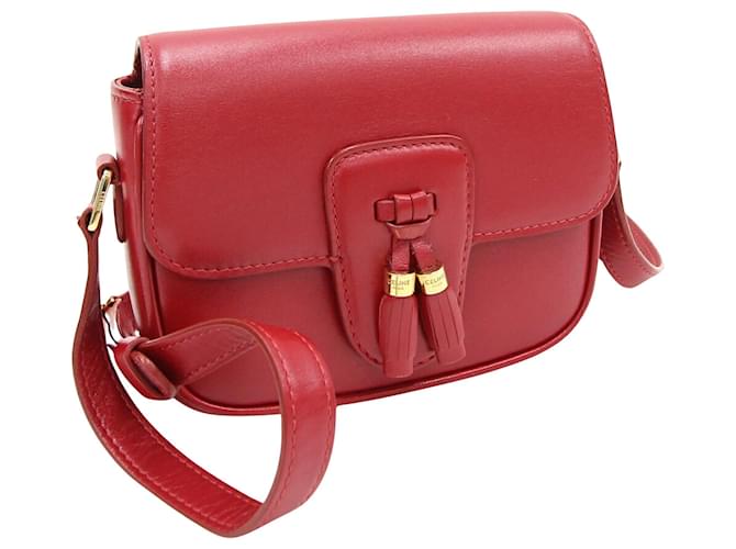 Céline Tassels Red Leather  ref.1155406