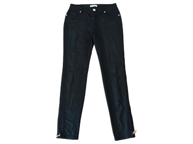 Versace Un pantalon, leggings Coton Elasthane Noir  ref.1155720