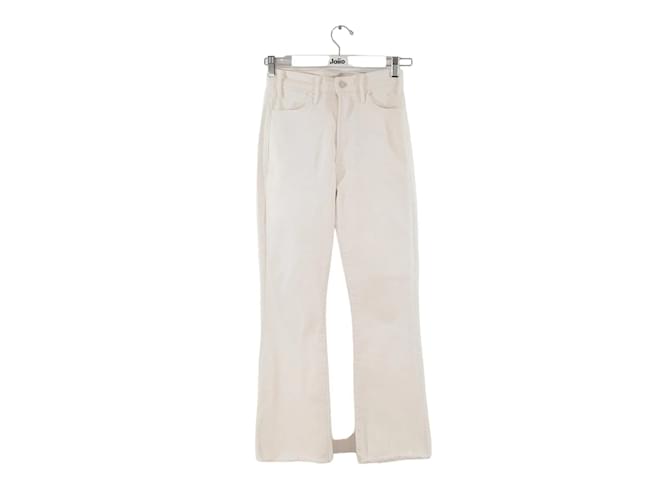 Mother Jeans justos de algodão Branco  ref.1155739