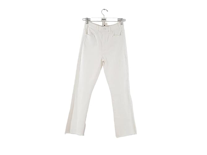 Mother Straight cotton jeans White  ref.1155743