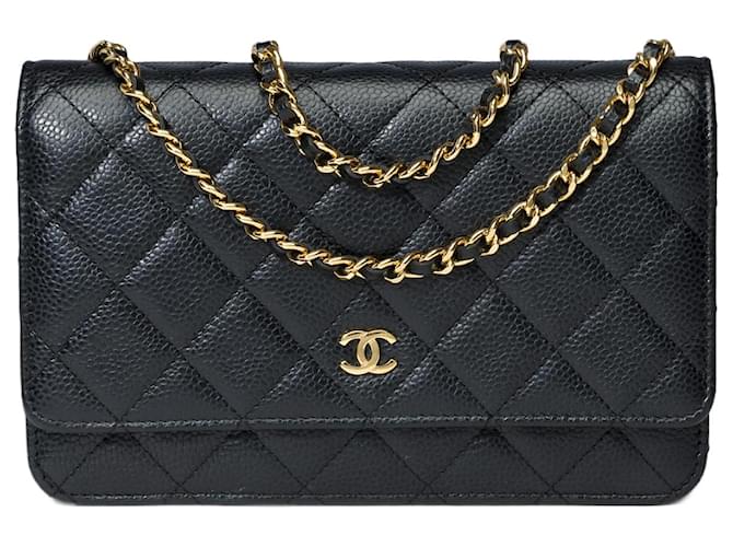 CHANEL Wallet on Chain Bag in Black Leather - 101580  ref.1155761