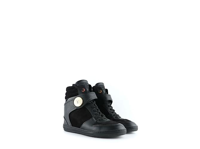LOUIS VUITTON Sneaker T.EU 38.5 Leder Schwarz  ref.1155763