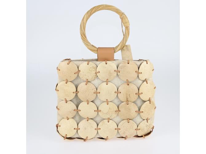 Autre Marque Beige/Brown Basket Bag Leather  ref.1155820