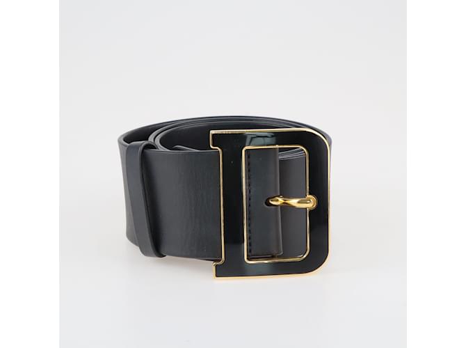 Black Diorquake Wide Waist Belt Leather  ref.1155823