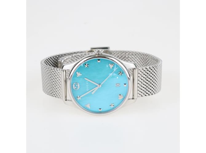 Gucci Turquoise Mother Of Pearl G-Timeless YA1264039 Steel  ref.1155838