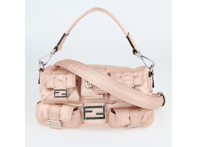 Fendi Pink Multipocket Baguette Bag Cloth  ref.1155853