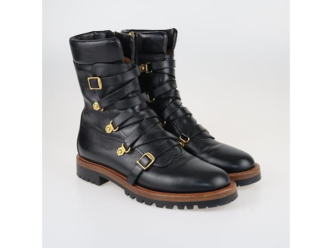 Christian Dior Black Wildior Boots Leather  ref.1155858