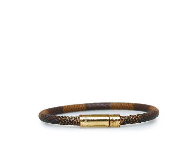 Twist Pulsera marrón Louis Vuitton Damier Ebene Keep It Castaño