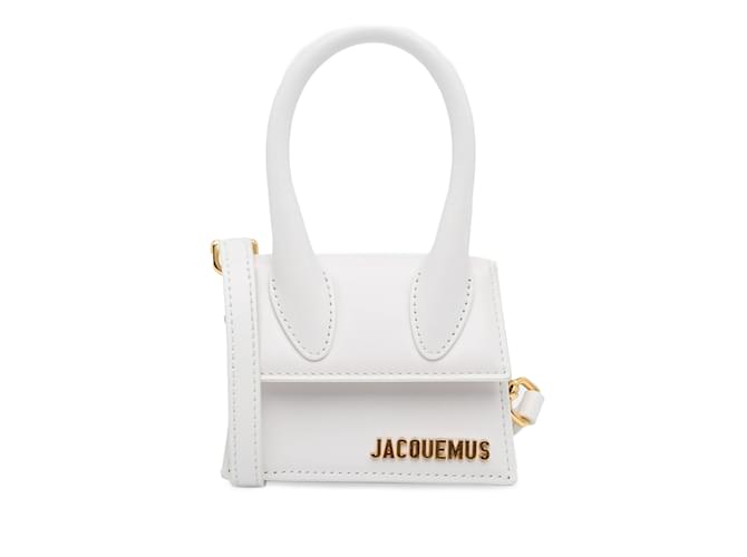 Mini bolsa Jacquemus Le Chiquito branca Branco Couro  ref.1155898