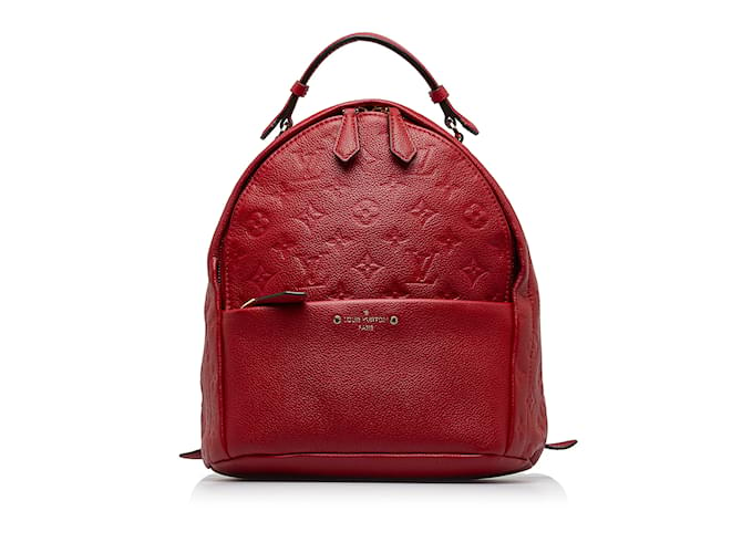 Red Louis Vuitton Monogram Empreinte Sorbonne Backpack Cuir Rouge  ref.1155970