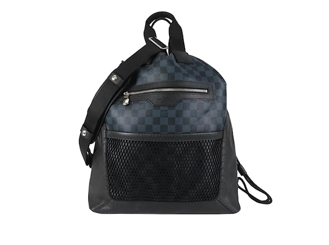 Blue Louis Vuitton Damier Cobalt Matchpoint Hybrid Backpack Leather  ref.1155996