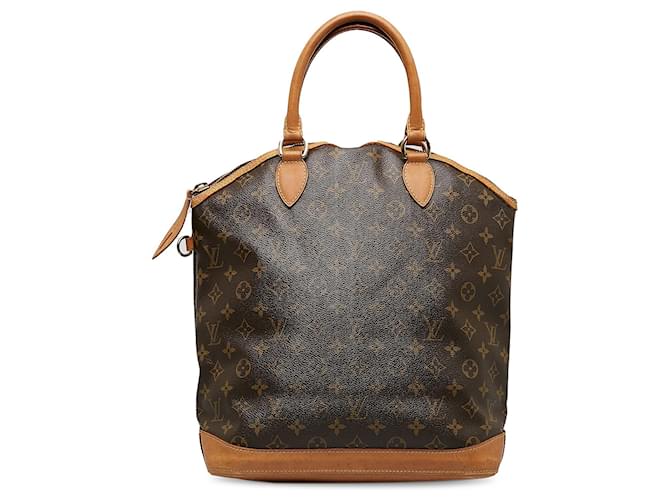 Brown Louis Vuitton Monogram Lockit Vertical PM Handbag Leather  ref.1156007