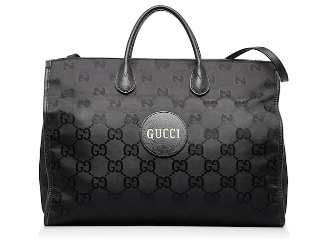 Black Gucci GG Econyl Off The Grid Convertible Tote Satchel Leather  ref.1156012