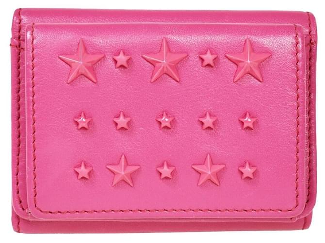 Jimmy Choo studs Pink Leather  ref.1156163