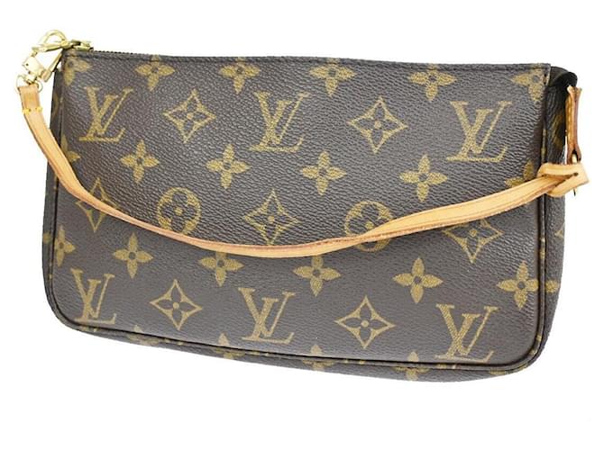 Louis Vuitton Pochette Accessoires Marrom Lona  ref.1156285