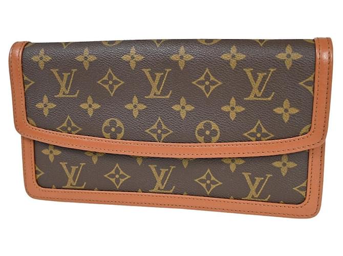 Louis Vuitton Pochette Dame Brown Cloth  ref.1156302