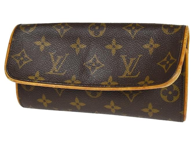 Louis Vuitton Pochette gêmeo Marrom Lona  ref.1156310