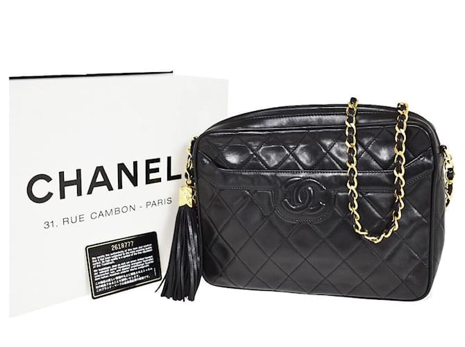 Timeless Chanel Camera Black Leather  ref.1156326