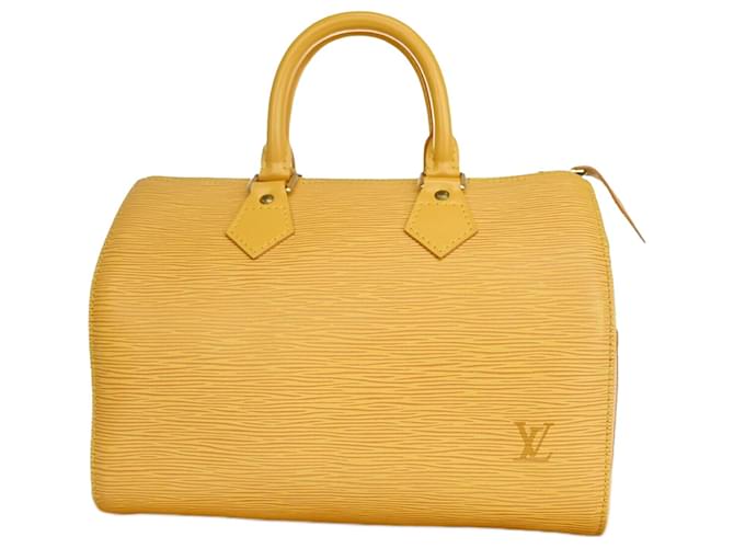 Louis Vuitton Speedy 25 Cuir Jaune  ref.1156329