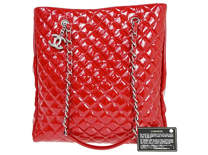 Chanel Cabas Red Patent leather  ref.1156349