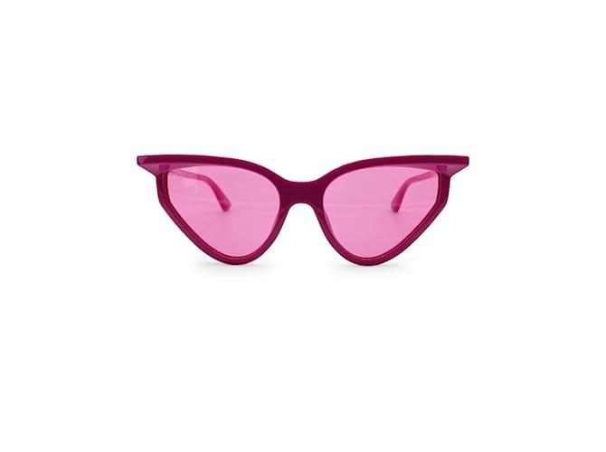 Balenciaga Óculos de sol gatinho rosa fúcsia BB0101S 56/19 140mm Plástico  ref.1156682
