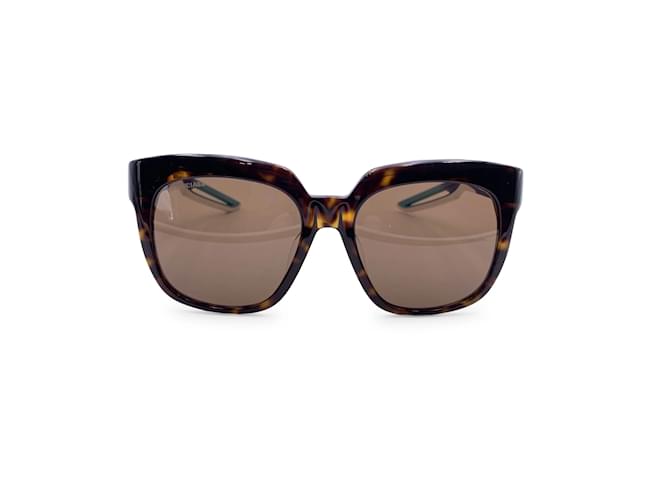 Balenciaga Braune TripleS eckige Sonnenbrille BB0025SA 55/19 135MM Kunststoff  ref.1156685