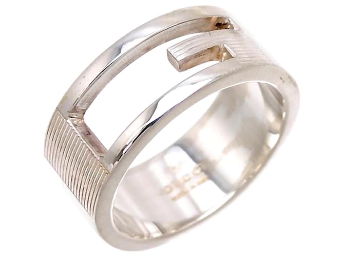 Gucci Silver G Ring Silvery Metal  ref.1156763