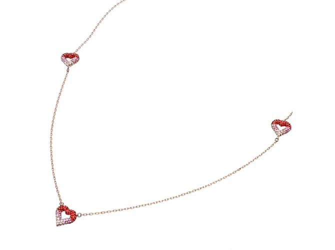 Louis Vuitton LV & V Strass Necklace M68160 Pink Metal  ref.1156776