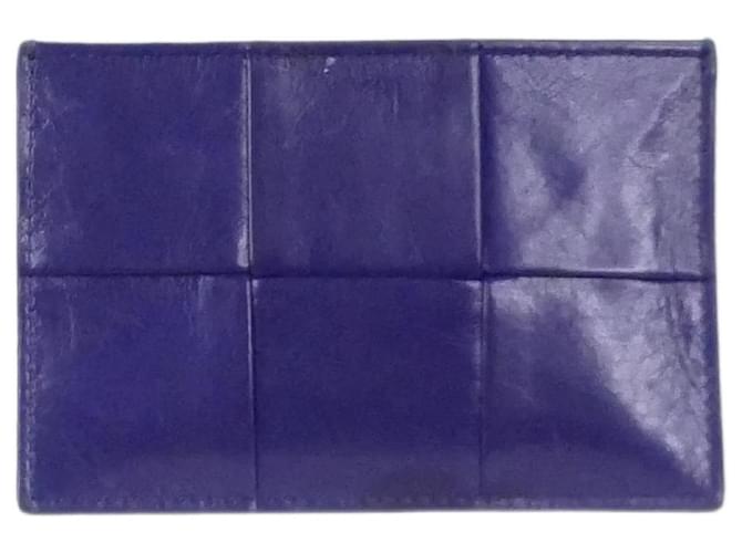 Bottega Veneta Purple intrecciato leather wallet  ref.1156798