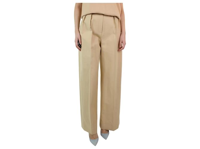 Khaite Pantalon tailleur large beige - taille XS Coton  ref.1156825