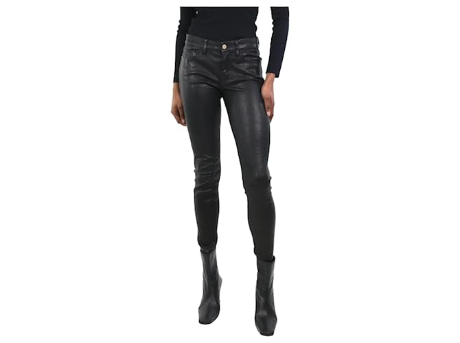 Frame Denim Black leather trousers - size Waist 27  ref.1156845