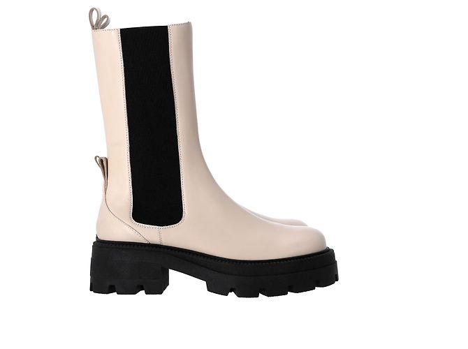 Botas com plataforma Sergio Rossi Milla em couro branco Cru