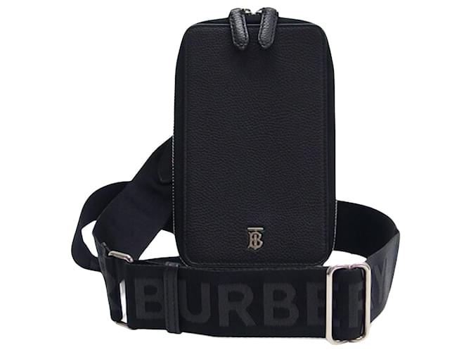 Burberry TB Black Leather  ref.1157391
