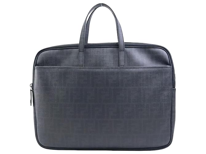 Fendi Zucca Negro Cuero  ref.1157539