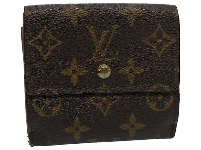 LOUIS VUITTON Monogram Porte Monnaie Bier Cartes Crdit Wallet M61652 Auth ep2466 Cloth  ref.1157618