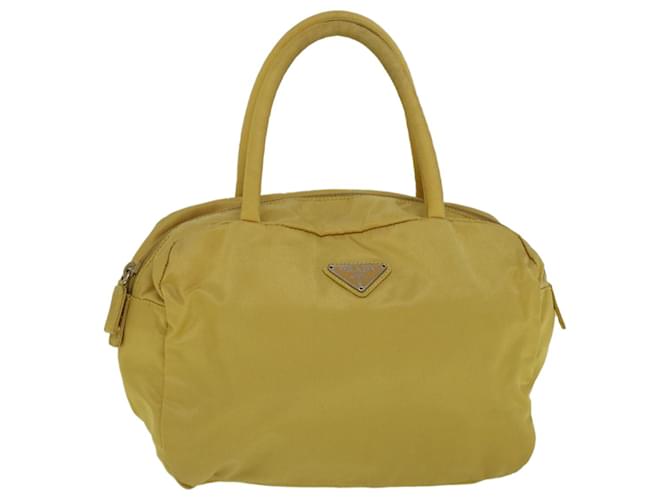 PRADA Hand Bag Nylon Yellow Auth 60250  ref.1157645