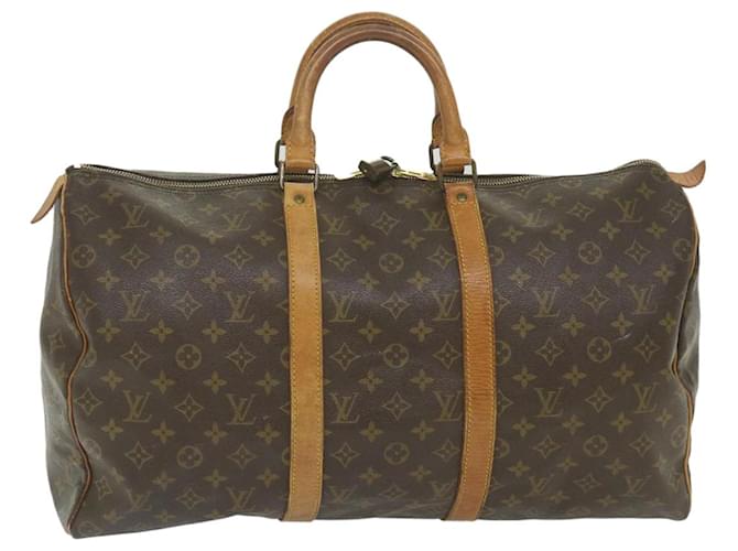 Louis Vuitton Monograma Keepall 50 Boston Bag M41426 LV Auth ep2488 Lona  ref.1157650