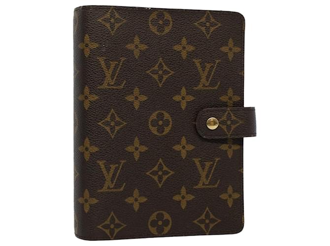 LOUIS VUITTON Monogram Agenda MM Day Planner Cover R20105 LV Auth yk9489 Monograma Lona  ref.1157670